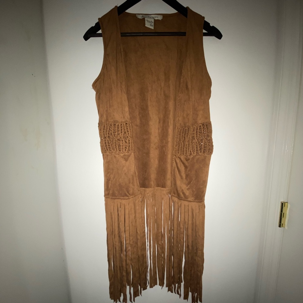Suede Vest with Fringe